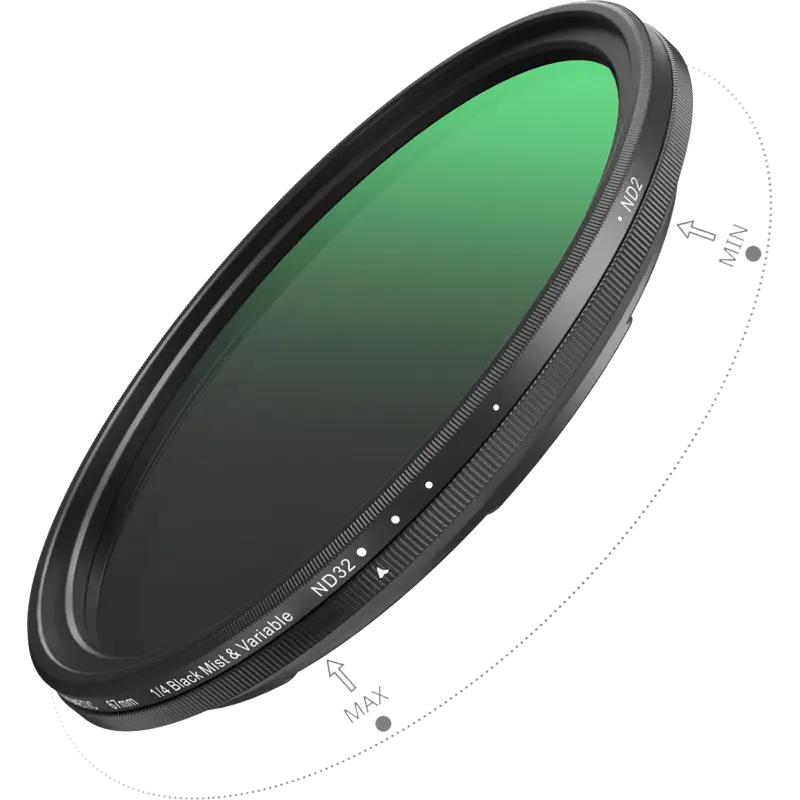 SmallRig 5170 Attachable 67mm VND Filter ND2-ND32 (1-5 Stop) & 1/4 Effect Black Mist Filter
