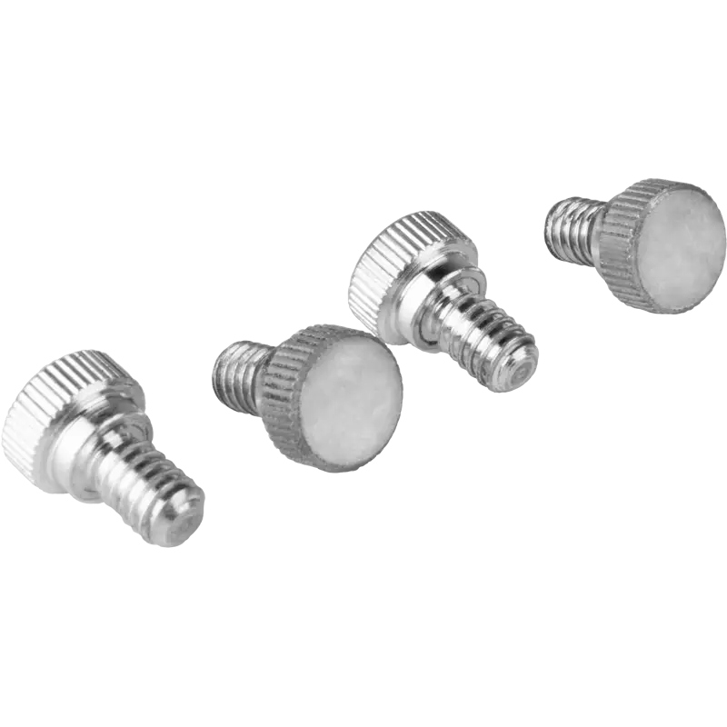 Kupo KS-363 1/4"-20*10mm Steel Thumb Screw, Knurled Head (Set of 4)