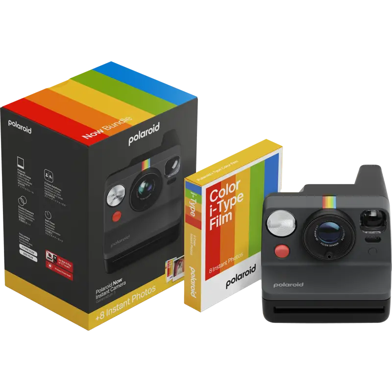 Polaroid Now Gen 3 Black bundle with Color Film (8 photos)
