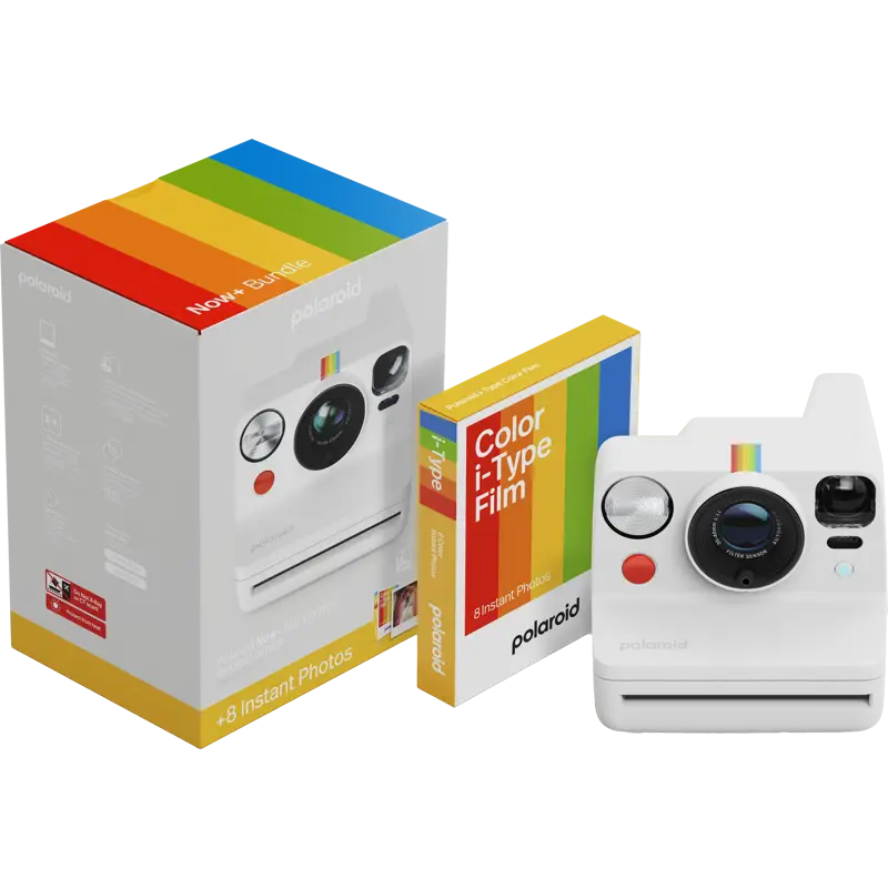 Polaroid Now+ Gen 3 White Bundle with Color Film (8 photos)