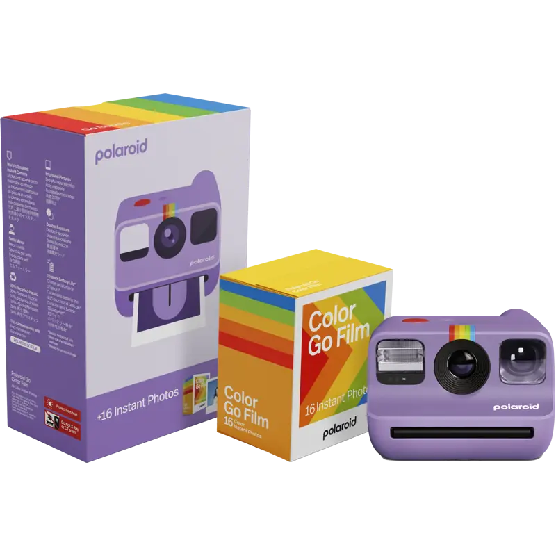 Polaroid Go Gen 2 Purple  + Color Film Bundle (16 Photos)
