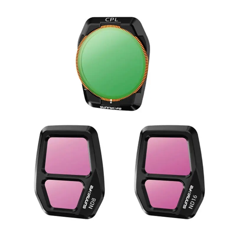 Sunnylife A3S-FI925 Mixture Adjustable CPL, CPL+ND8+ND16 Lens Filter for AIR 3S 3szt