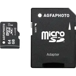 Karta pamięci  AgfaPhoto MicroSDXC UHS-I   64GB High Speed Class 10 U1 + adapter