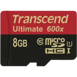 Karta pamięci  Transcend microSDHC MLC      8GB Class 10 UHS-I 600x + adapter SD