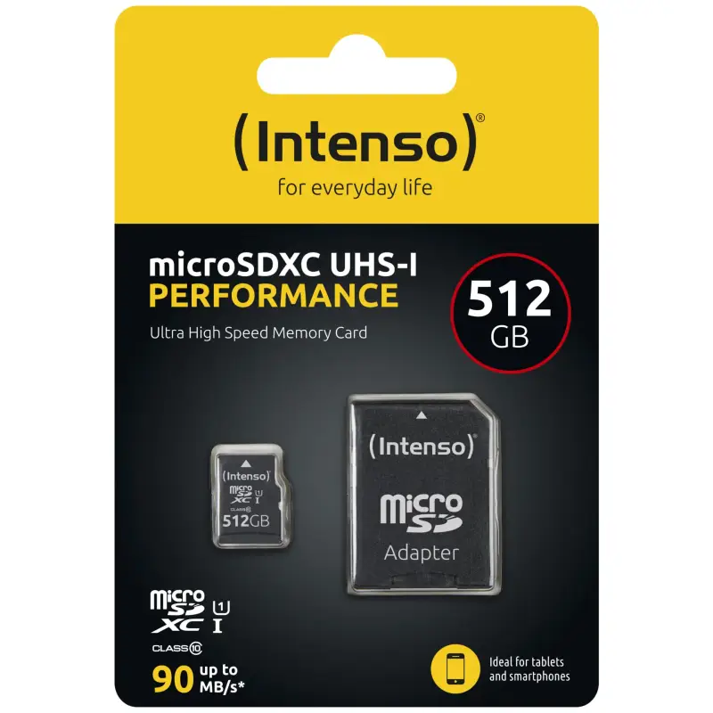 Karta pamięci  Intenso microSDXC          512GB Class 10 UHS-I U1 Performance