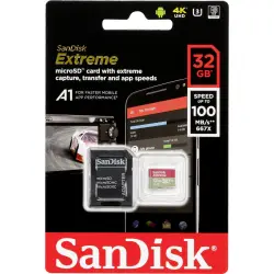 Karta pamięci  SanDisk microSDHC V30 A1    32GB Extreme 100MB SDSQXAF-032G-GN6MA