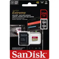 Karta pamięci  SanDisk microSDXC          256GB Extreme A2 C10 V30 UHS-I U3