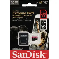 Karta pamięci  SanDisk microSDXC          256GB Extreme Pro A2 C10 V30 UHS-I U3