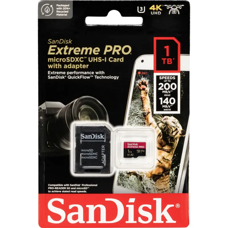 Karta pamięci  SanDisk microSDXC            1TB Extreme Pro A2 C10 V30 UHS-I U3