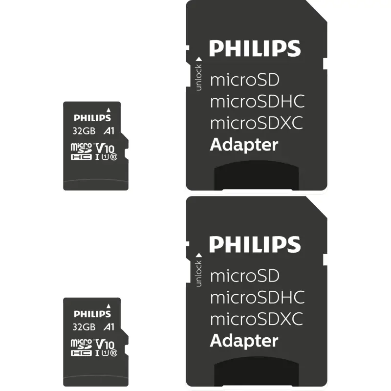 Karta pamięci  Philips MicroSDHC 2-Pack    32GB Class 10 UHS-I U1 incl. Adapter