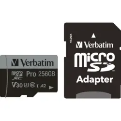 Karta pamięci  Verbatim microSDXC Pro     256GB Class 10 UHS-I incl Adapter