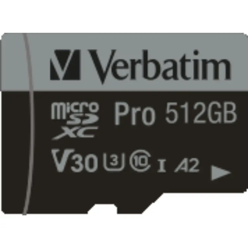 Karta pamięci  Verbatim microSDXC Pro     512GB Class 10 UHS-I incl Adapter