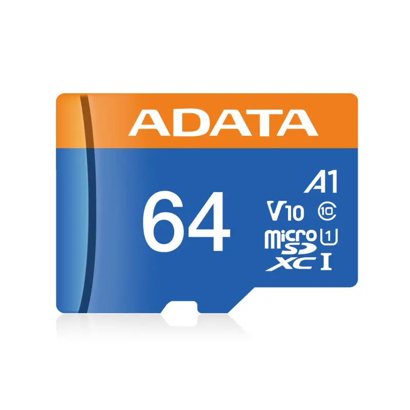 Karta pamięci  ADATA CARD MICROSDHC        64GB UHS-I CL10 100/20 MB/s W/1 Adap.
