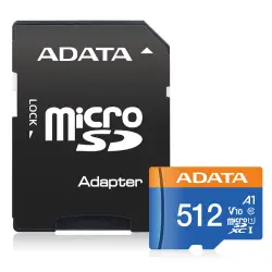 Karta pamięci  ADATA CARD MICROSDHC       512GB UHS-I CL10 100/20 MB/s W/1 Adap.