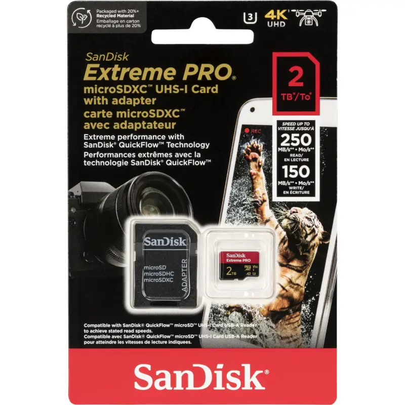 Karta pamięci  SanDisk microSDXC            2TB Extreme Pro A2 C10 V30 UHS-I U3
