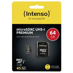 Karta pamięci  Intenso microSDXC Card      64GB Class 10 UHS-I Premium