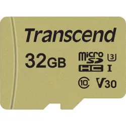 Karta pamięci  Transcend microSDHC 500S    32GB Class 10 UHS-I U3 V30 + adapter