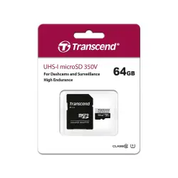 Karta pamięci  Transcend microSDXC 350V    64GB Class 10 UHS-I U1