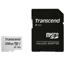 Karta pamięci  Transcend microSDXC 300S-A 256GB Class 10 UHS-I U3 V30 A1