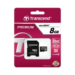 Karta pamięci  Transcend microSDHC          8GB Class 10 + adapter SD