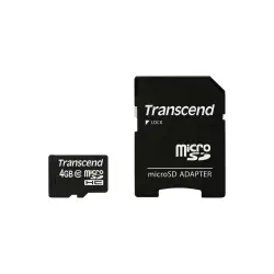 Karta pamięci  Transcend microSDHC          4GB Class 10 + adapter SD