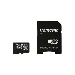 Karta pamięci  Transcend microSDHC         16GB Class 10 + adapter SD