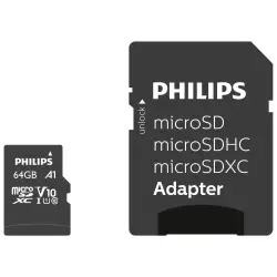 Karta pamięci  Philips MicroSDXC Card      64GB Class 10 UHS-I U1 incl. adapter