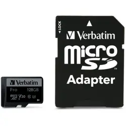 Karta pamięci  Verbatim microSDXC Pro     128GB Class 10 UHS-I incl adapter
