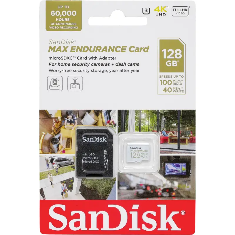 SanDisk Max Endurance      128GB microSDXC     SDSQQVR-128G-GN6IA