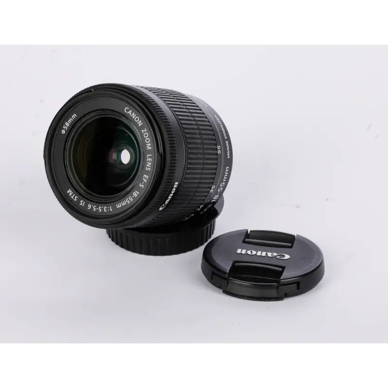 Używany obiektyw Canon EF-S 18-55 IS f/3,5-5,6 STM jak nowy