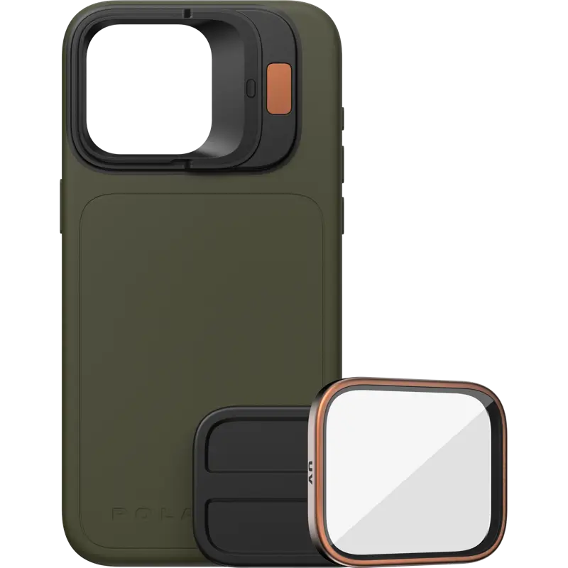 PolarPro Kit - LiteChaser iPhone 15 Pro Case Forest + UV Filter