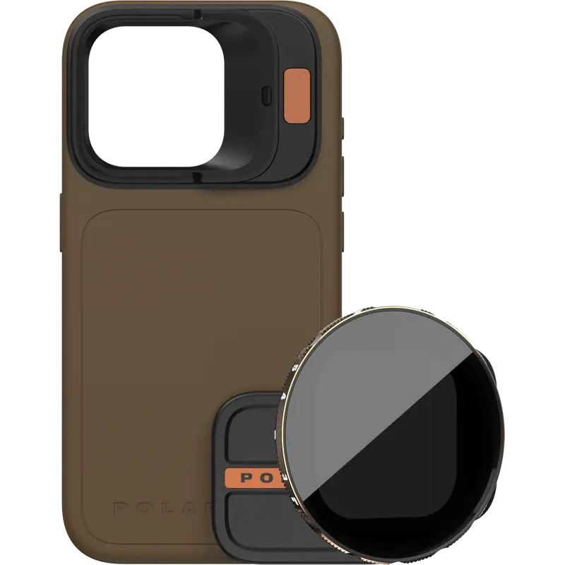 PolarPro Kit - LiteChaser iPhone 15 Pro Max Case Desert + VND 3-5 Filter