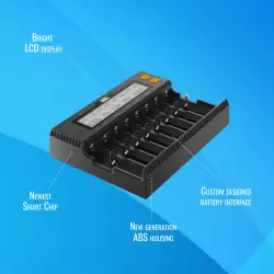 Ładowarka Newell Smart C8 do akumulatorów NiMH/Li-Ion