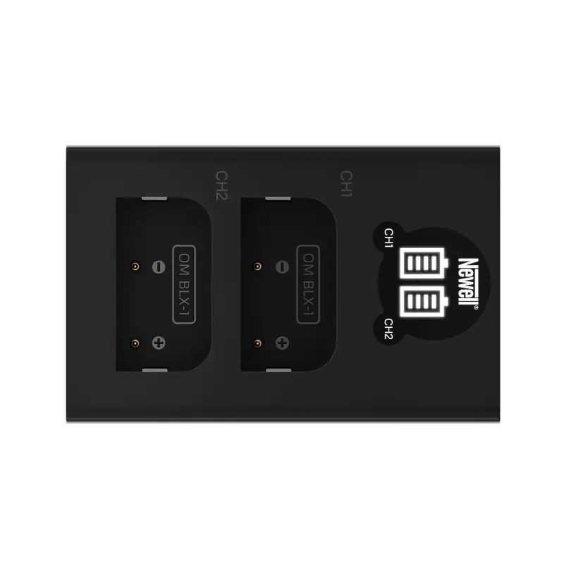 Ładowarka dwukanałowa Newell DL-USB-C do akumulatorów BLX-1 do Olympus