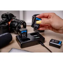 Ładowarka trójkanałowa Newell TT-USB-C do akumulatorów NP-FW50 do Sony