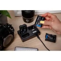 Ładowarka trójkanałowa Newell TT-USB-C do akumulatorów EN-EL15 do Nikon