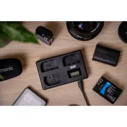 Ładowarka trójkanałowa Newell TT-USB-C do akumulatorów LP-E6 do Canon