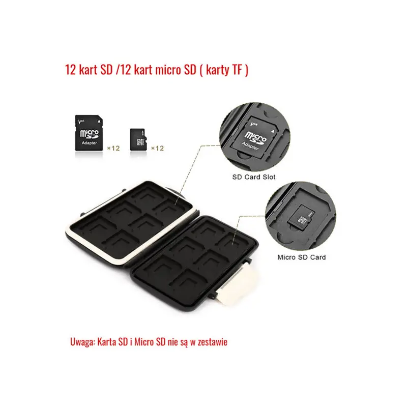 Etui na karty pamięci PRO STUFF 12xSD/12xmicroSD