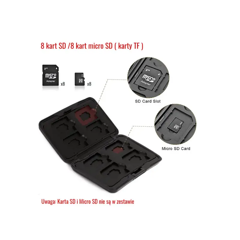 Etui na karty pamięci PRO STUFF 8 x SD/8 x microSD