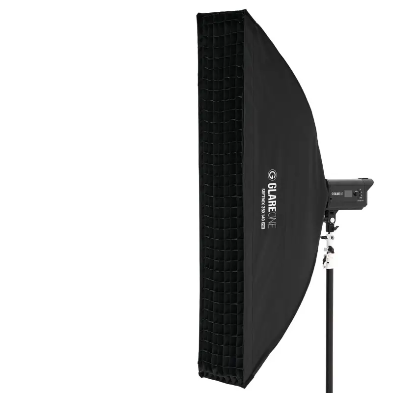 GlareOne Softbox 35x140 PRO - zestaw z gridem