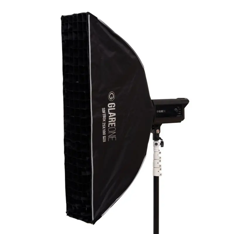 GlareOne Softbox 25x100 PRO - zestaw z gridem