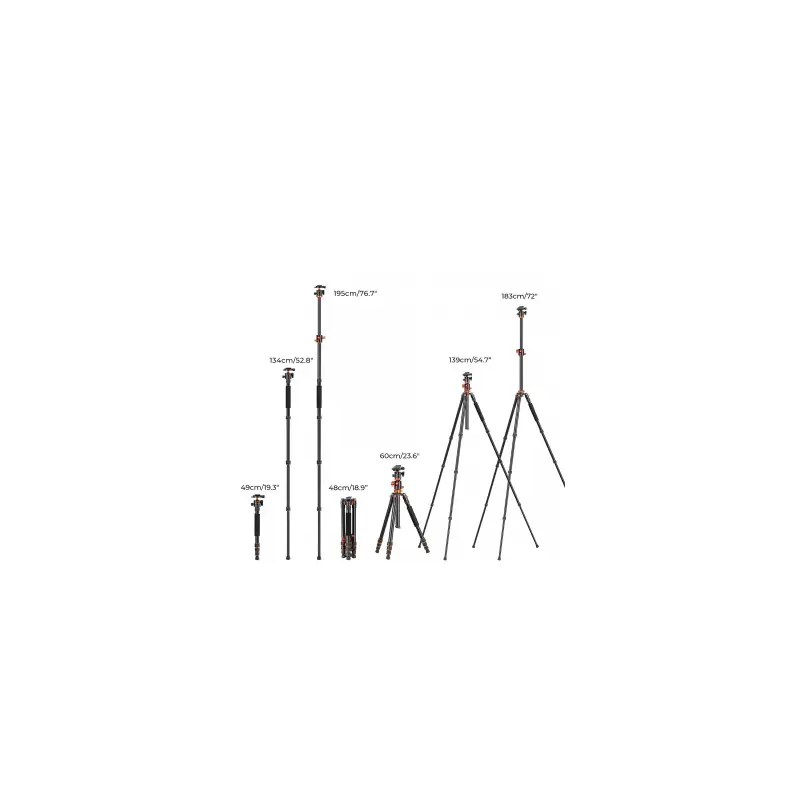 Statyw K&F Concept T254A4 z głowicą kulową BH-28L