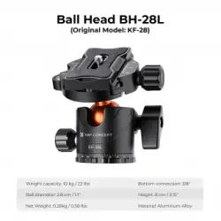 Statyw K&F Concept T254A4 z głowicą kulową BH-28L