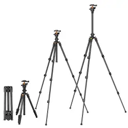 Statyw video K&F Concept K234A0 z głowicą 3D i uchwytem na telefon