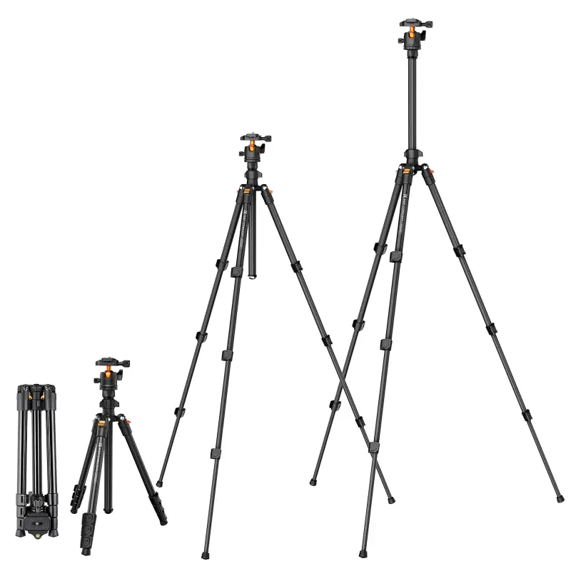 Statyw video K&F Concept K234A0 z głowicą 3D i uchwytem na telefon