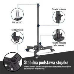 Niski statyw podłogowy PRO STUFF GLS-88