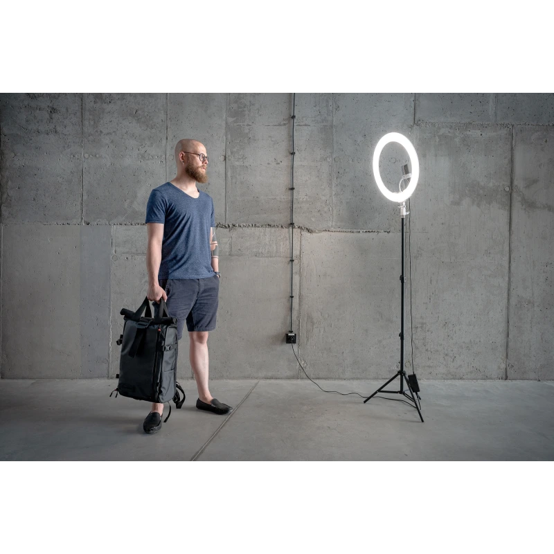 Lampa pierścieniowa LED Newell RL-18A - WB (3200 K - 5500 K) - Arctic White