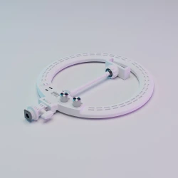 Lampa pierścieniowa LED Newell RL-10A Arctic White + statyw