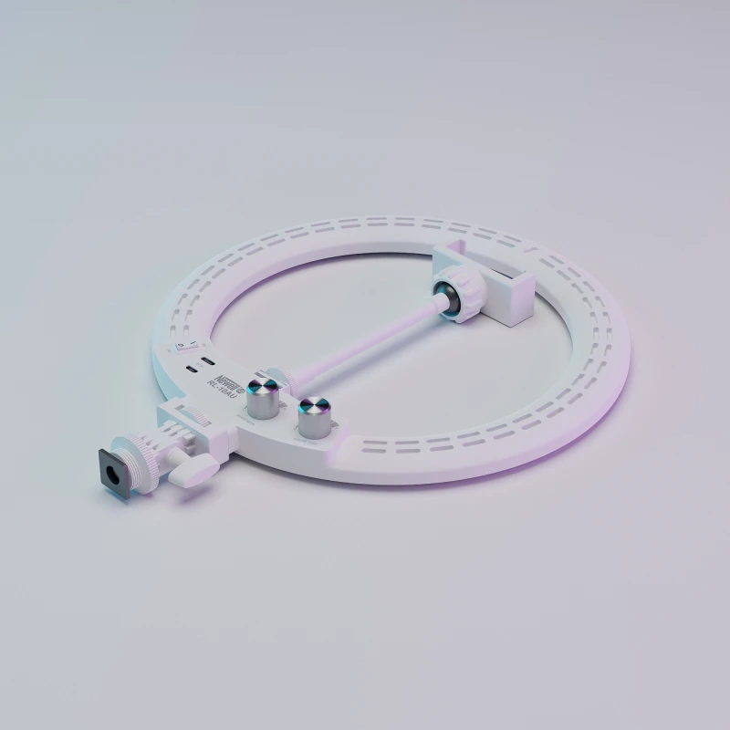 Lampa pierścieniowa LED Newell RL-10A Arctic White + statyw