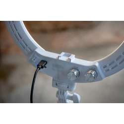 Lampa pierścieniowa LED Newell RL-10A Arctic White + statyw